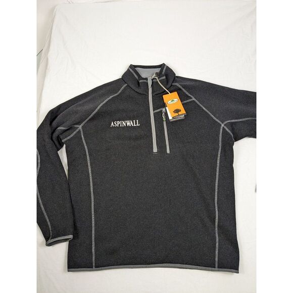 Arborwear Fleece Jacket Medium Heathered Black Staghorn‎ Half-Zip